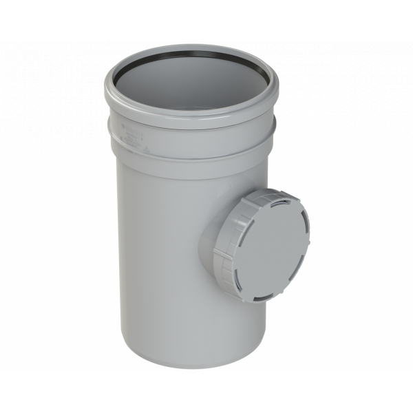 Polypipe R/seal Access Pipe (1xsckt) 6in/160mm - Grey (SA643G)