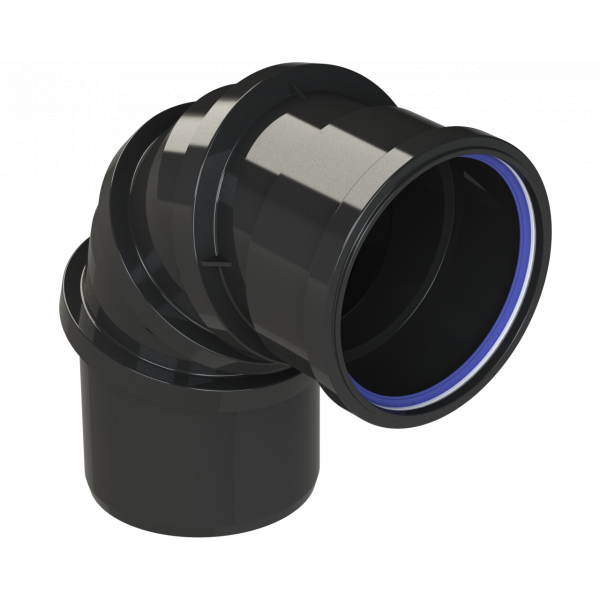 Polypipe R/seal Adjust Bend 4in/110mm 0-90 Deg Bk (SAB90B)