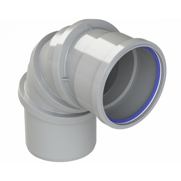 Polypipe R/seal Adjust Bend 4in/110mm 0-90 Deg Gy (SAB90G)
