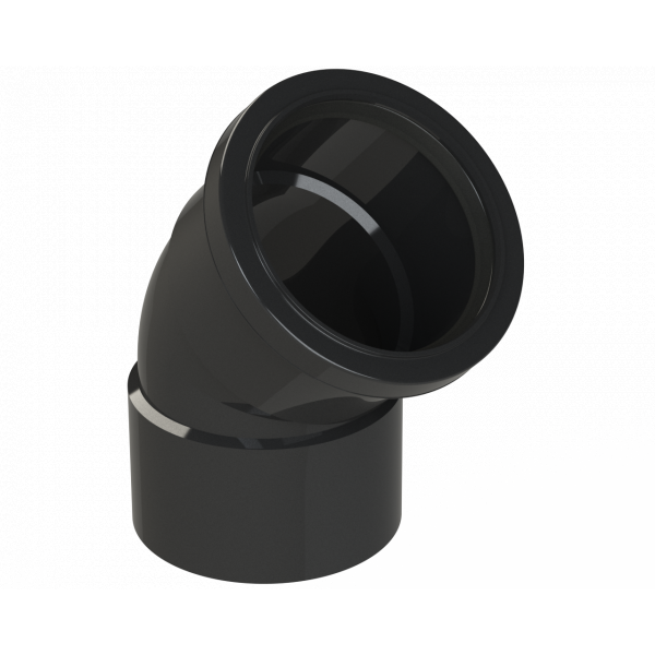 Polypipe R/seal Offset Bend 3in/82MM135 Deg - Black (SB303B)