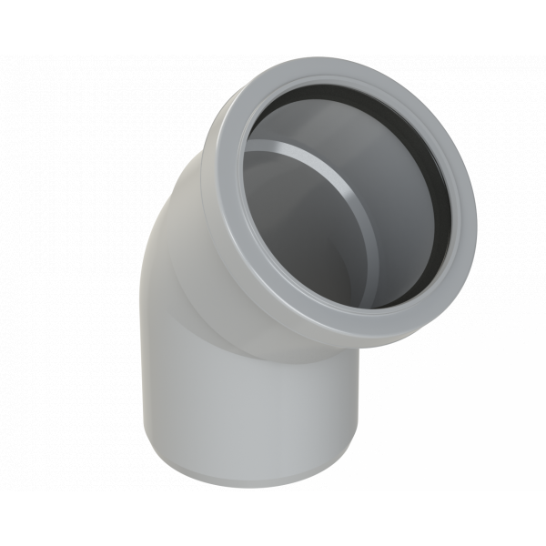 Polypipe R/seal Bend (1xsckt) 3in/82mm 135DEG - Grey (SB312G)