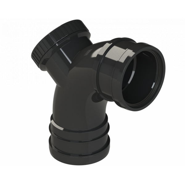 Polypipe R/seal Access Bend 3in/82mm 92.5DEG - Black (SB313B)