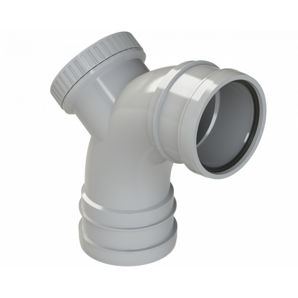 Polypipe R/seal Access Bend 3in/82mm 92.5DEG - Grey (SB313G)