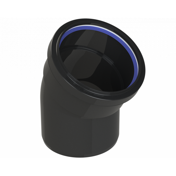 Polypipe 4in 110mm R/SEAL 30deg SOIL BEND - Black (SB408B)