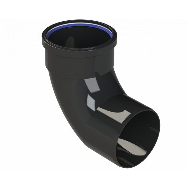Polypipe R/seal Bend (1xsckt) 4in/110mm 92.5DEG Bk (SB409B)