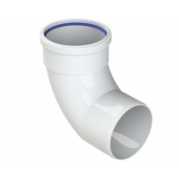 Polypipe R/seal Bend (1xsckt) 4in/110mm 92.5DEG Wt (SB409W)