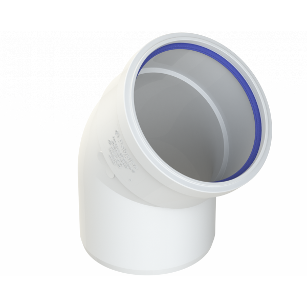 Polypipe R/seal Bend (1xsckt) 4in/110mm 135DEG Whi (SB412W)