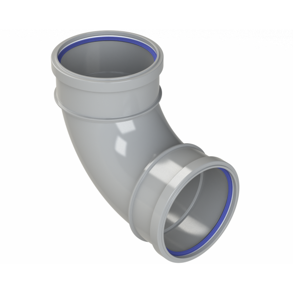 Polypipe R/seal Bend (2xsckt) 4in/110mm 92.5DEG Gy (SB417G)