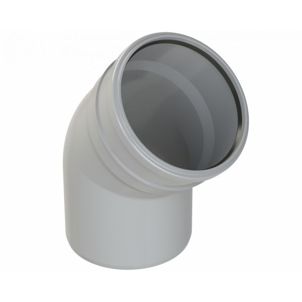 Polypipe R/seal Bend (1xsckt) 6in/160mm 135DEG - Grey (SB612G)