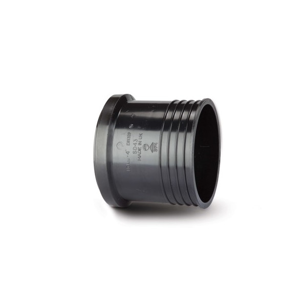 Polypipe R/seal Drain Connector 3in/82mm - Black (SD33B)