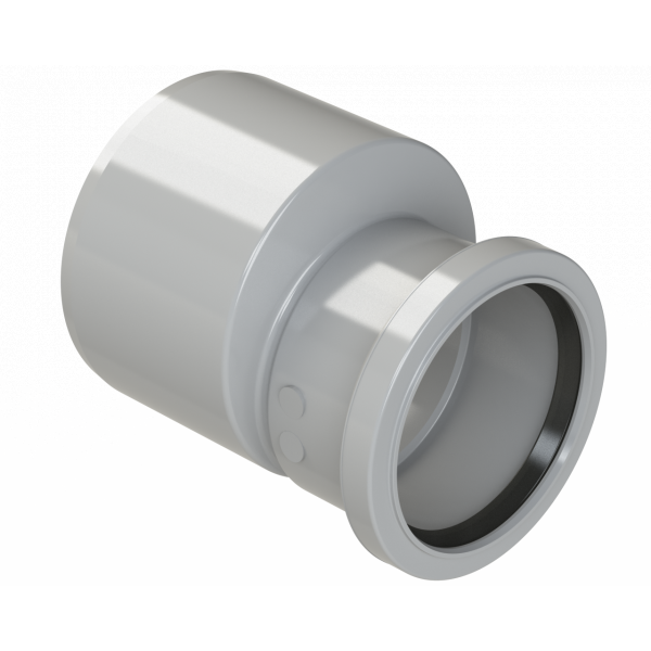 Polypipe R/seal Reducer 4in/110mm To 82mm Soil - Grey (SD34G)
