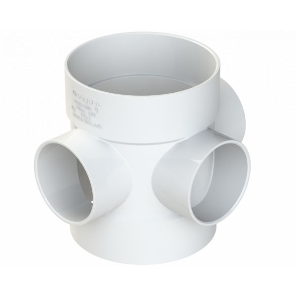 Polypipe R/seal Short Boss Pipe 4in/110mm - White (SE60W)