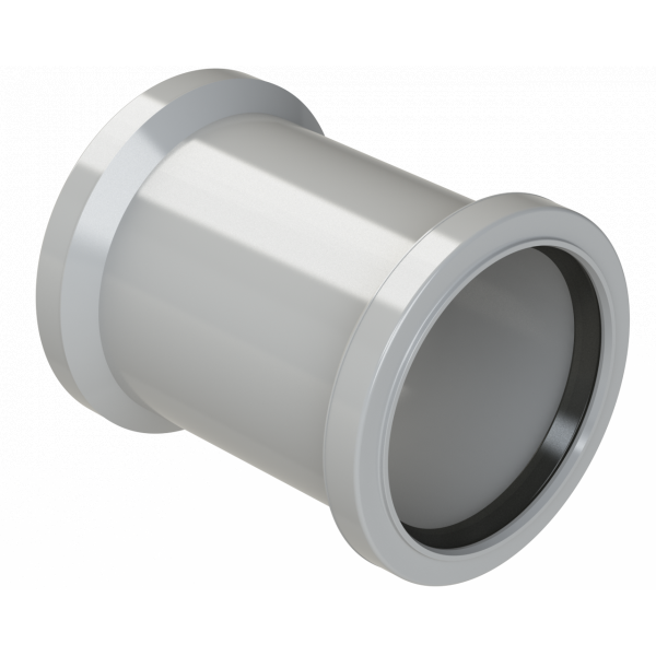 Polypipe R/seal Double Socket 3in/82mm - Grey (SH34G)