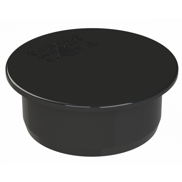 Polypipe R/seal Socket Plug 3in/82mm - Black (SH36B)