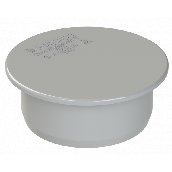 Polypipe R/seal Socket Plug 3in/82mm - Grey (SH36G)