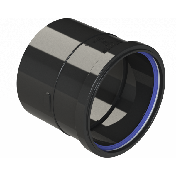 Polypipe R/seal Single Socket 4in/110mm - Black (SH43B)