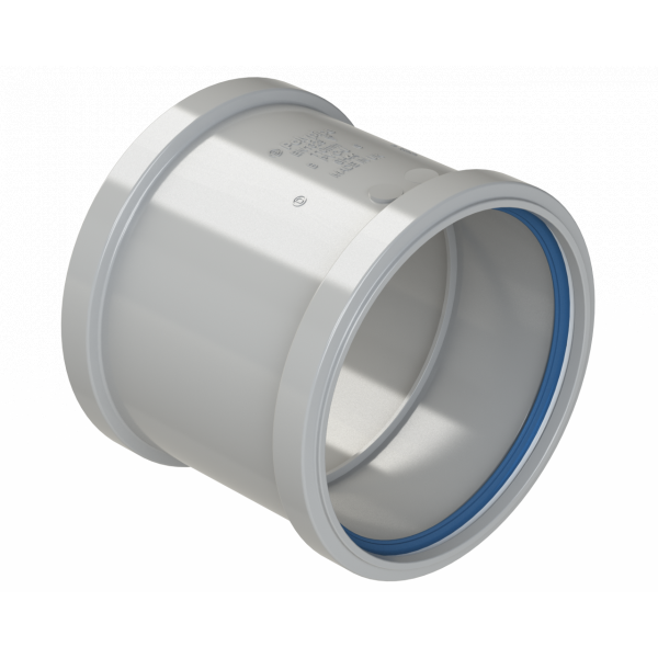 Polypipe R/seal Double Socket 4in/110mm - Grey (SH44G)
