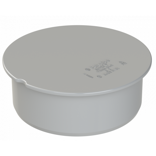 Polypipe R/seal Socket Plug 4in/110mm - Grey (SH46G)