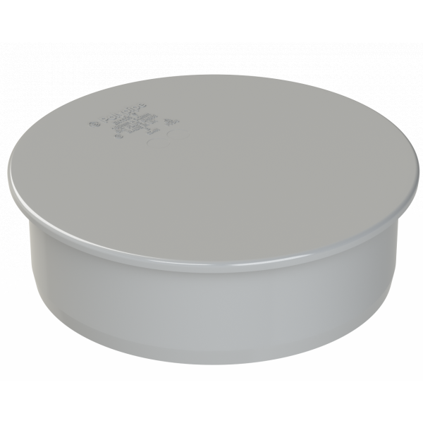 Polypipe R/seal Socket Plug 6in/160mm - Grey (SH666G)