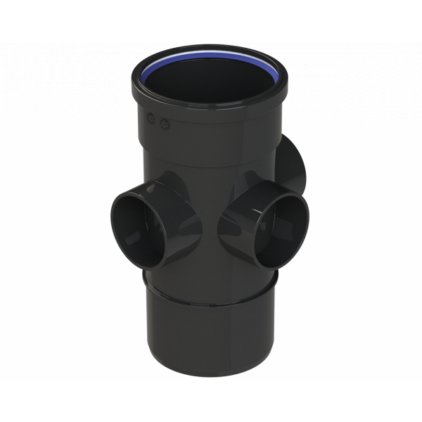 Polypipe R/seal Boss Pipe 4in/110mm - Black (SJ454B)
