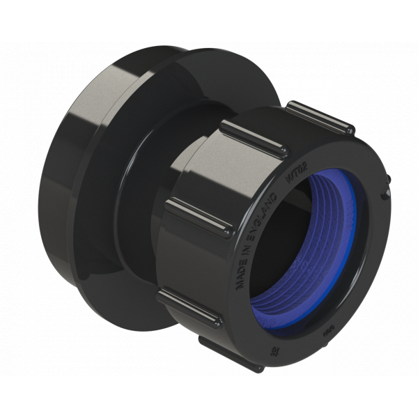 Polypipe R/seal Straight Adaptor 32mm - Black (SN63B)