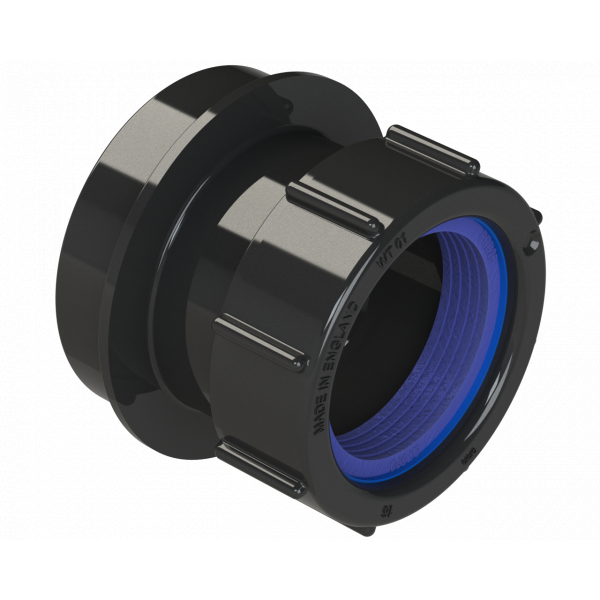 Polypipe R/seal Straight Adaptor 40mm - Black (SN64B)