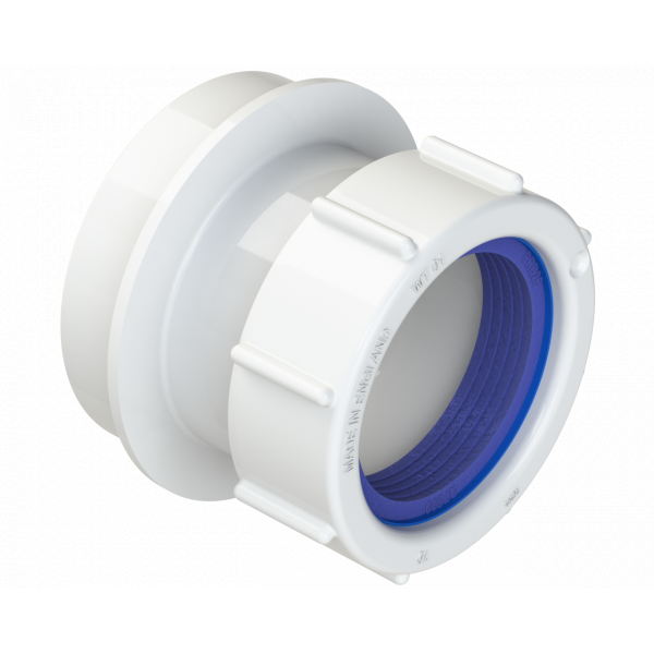 Polypipe R/seal Straight Adaptor 40mm - White (SN64W)