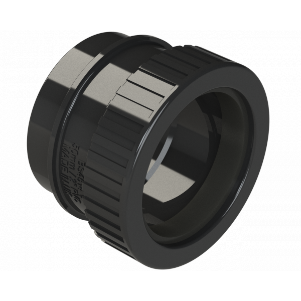 Polypipe R/seal Straight Adaptor 50mm - Black (SN65B)