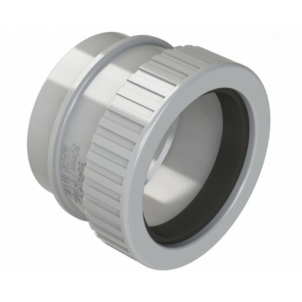 Polypipe R/seal Straight Adaptor 50mm - Grey (SN65G)