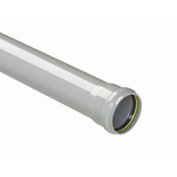 Polypipe R/seal Single Sckt Pipe 4in/110mm 2M - Grey (SP420G)