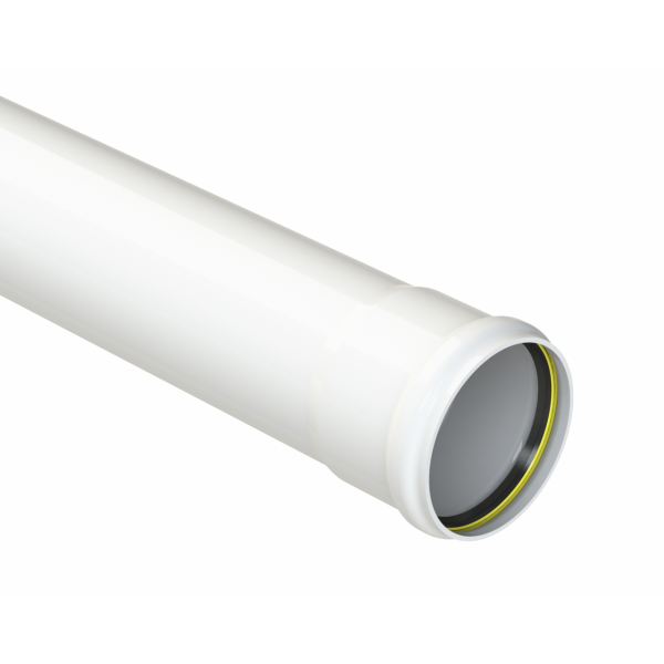 Polypipe R/seal Single Sckt Pipe 4in/110mm 3M Whte (SP430W)