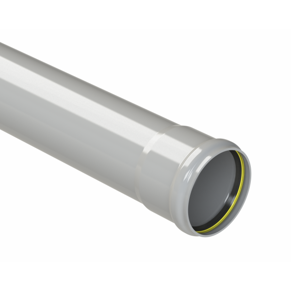Polypipe R/seal Single Sckt Pipe 4in/110mm 4M - Grey (SP440G)