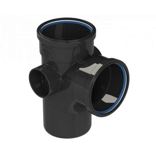 Polypipe R/seal Singl Branch 4in/110mm 92.5D Eq Bk (ST401B)