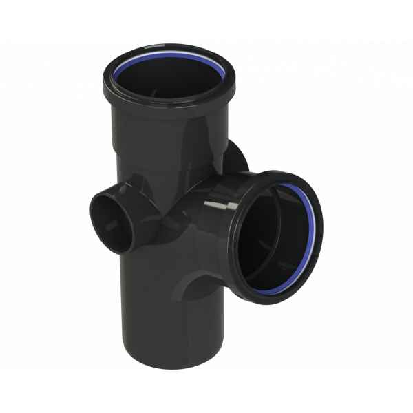 Polypipe R/seal Single Branch 4in/110mm 104D Eq Bk (ST402B)