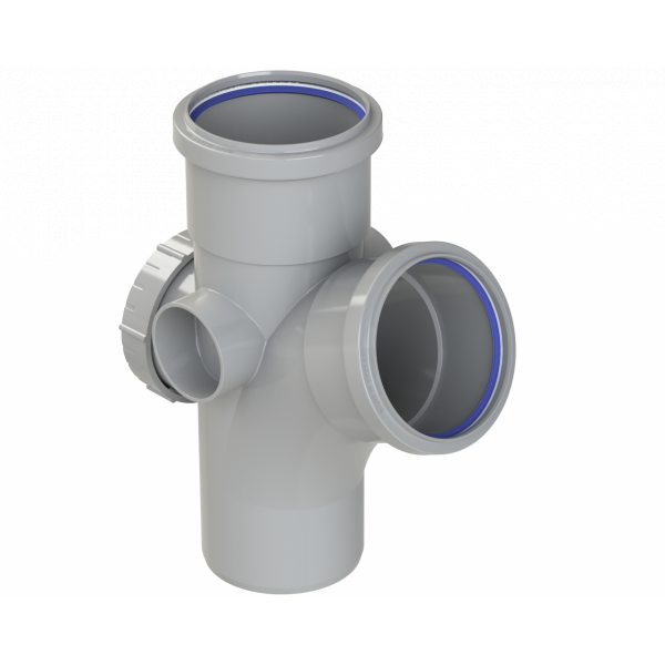 Polypipe R/seal Access Branch 4in/110mm 112.5D - Grey (ST412G)