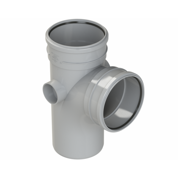 Polypipe R/seal Singl Branch 6in/160mm 92.5D Eq Gy (ST601G)