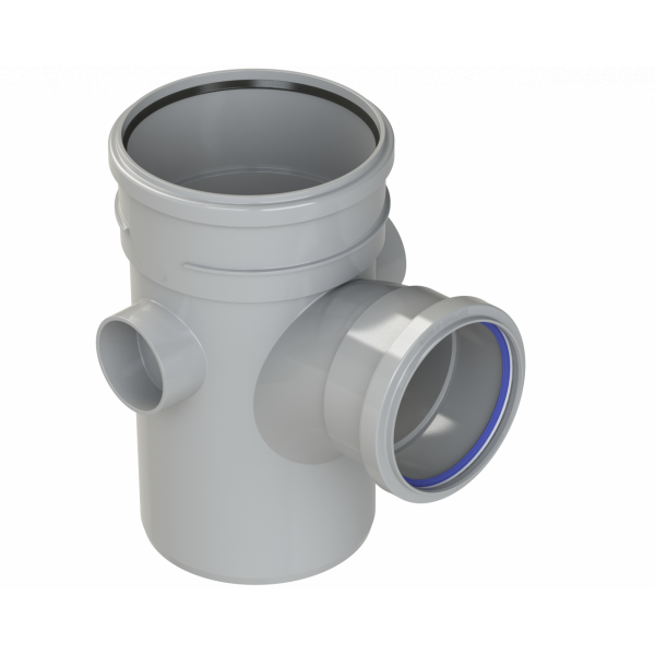 Polypipe R/seal Sngl Branch 6in/160MM92.5D Uneq Gy (ST604G)