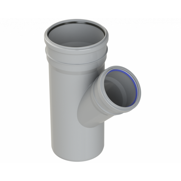 Polypipe R/seal Sngl Branch 6in/160mm 135D Uneq Gy (ST606G)