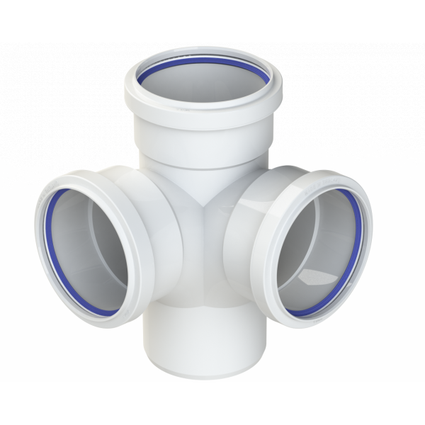 Polypipe R/seal Corner Branch 4in/110mm 92.5D Whi (STC401W)