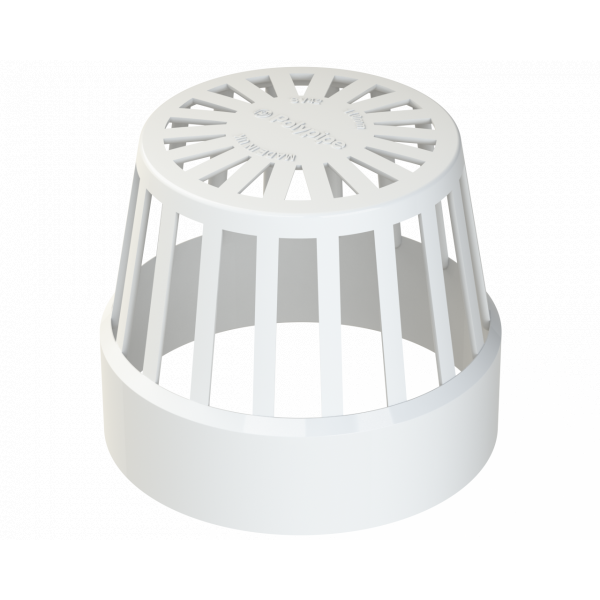 Polypipe Univ Vent Terminal 4in/110mm - White (SV42W)