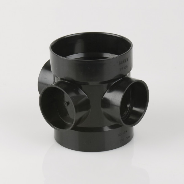 Brett Martin Solv Soil Dbl Skt Sh Boss Pipe 110 Bk (BS425B)