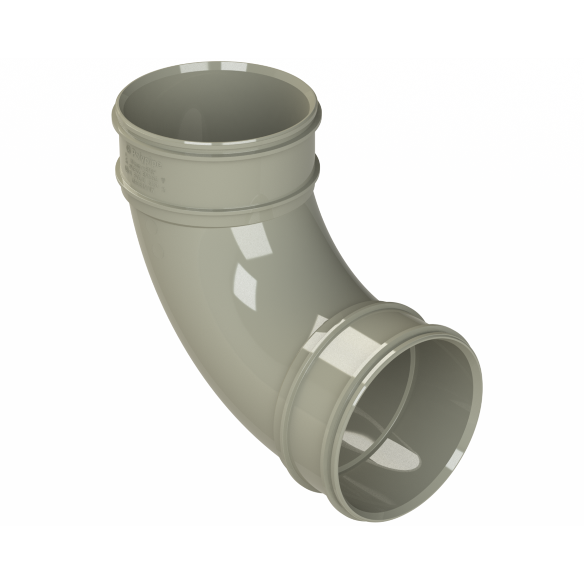 Polypipe S2000 Bend 3in/82mm 45 Deg S/socket Sg (SB304SG)
