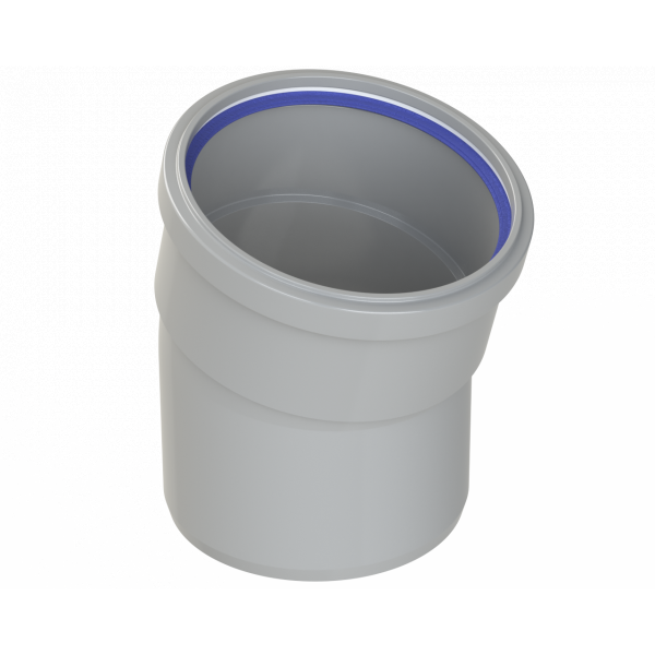 Polypipe Ring-seal 15DEG Bend 4in/110mm - Grey (SB407G)