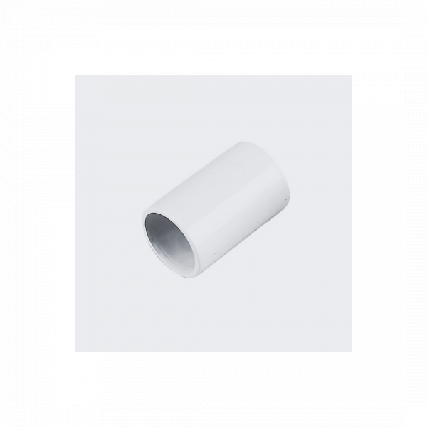 Plumin Overflow Straight Connector 21.5mm - White