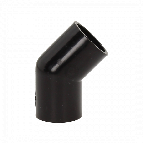 Plumin Overflow 45° Obtuse Bend 21.5mm - Black