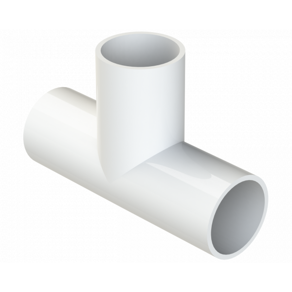 Polypipe S/weld 90 Deg Tee - White (NS46W)