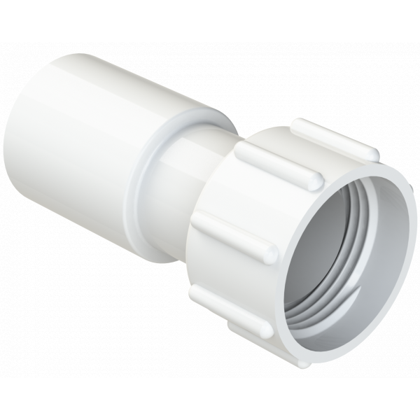 Polypipe S/weld Straight Adaptor - White (NS47W)