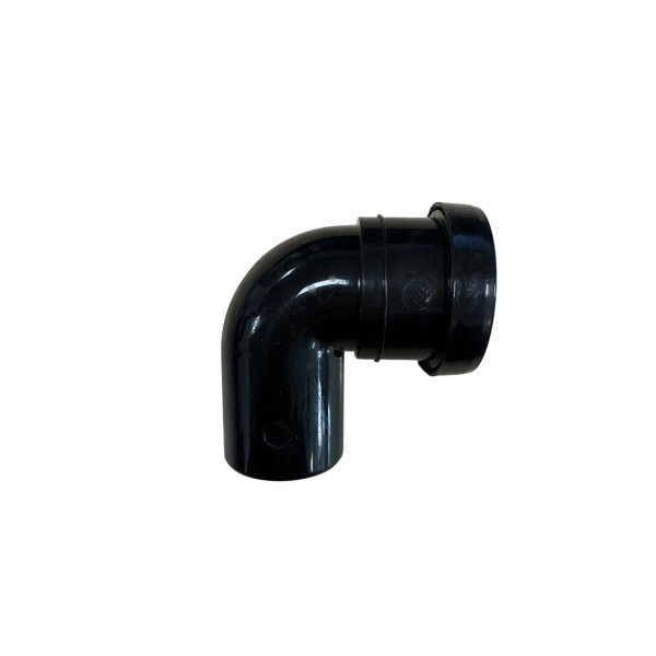 Plumin Push-Fit Waste 40mm P-S Trap Convertor Black