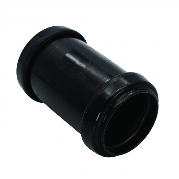 Floplast 32mm - 1¼in Straight Coupling Push Fit - Black (WP07B)