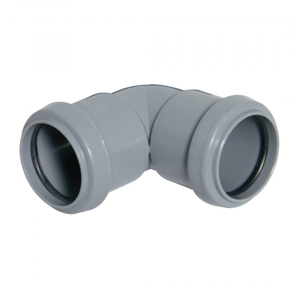 Floplast 40mm - 1½in 90 ° Knuckle Bend Push Fit - Grey (WP11G)